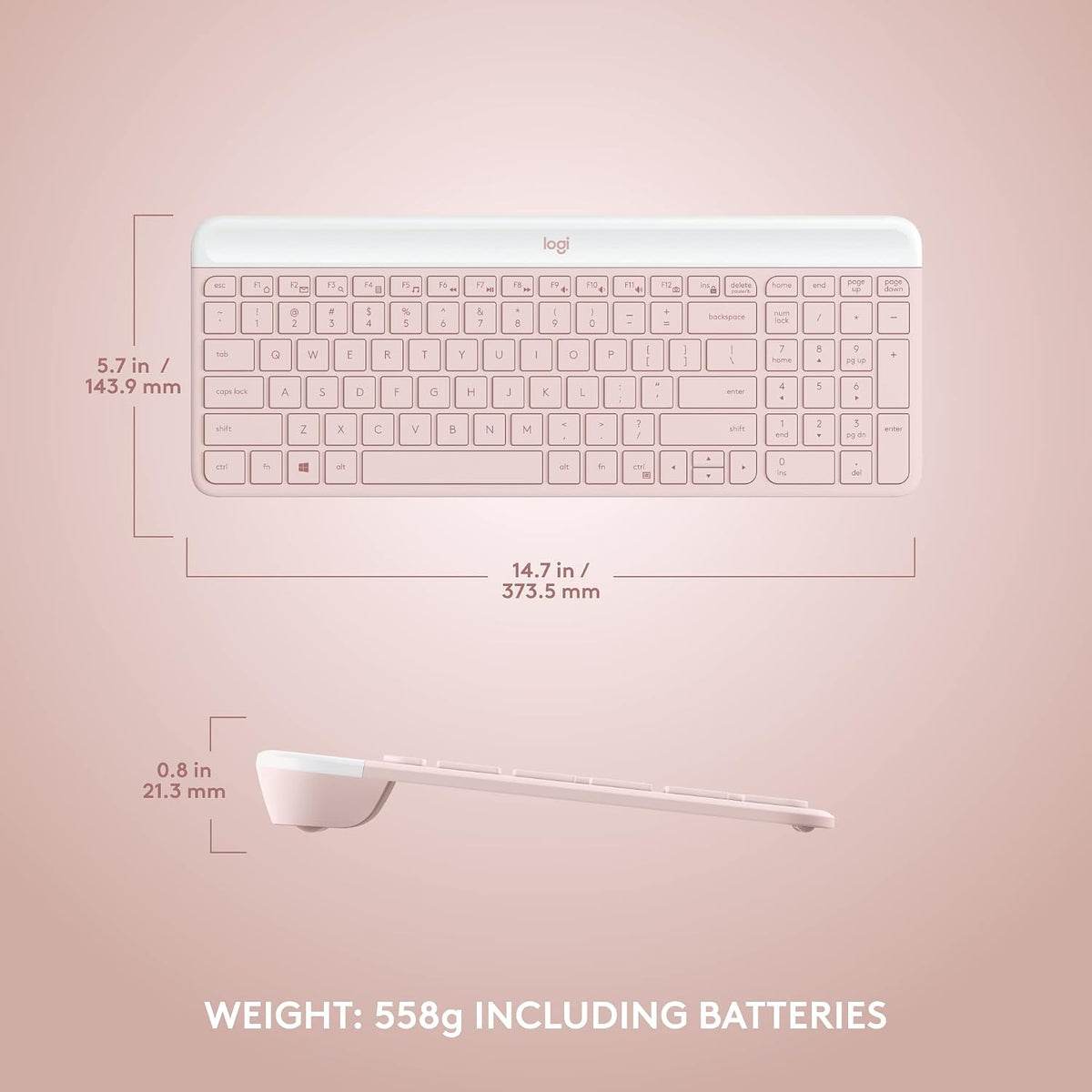 Logitech MK470 Keyboard and Mouse Combo — Rose