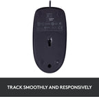Logitech B100 Wired Mouse — Black