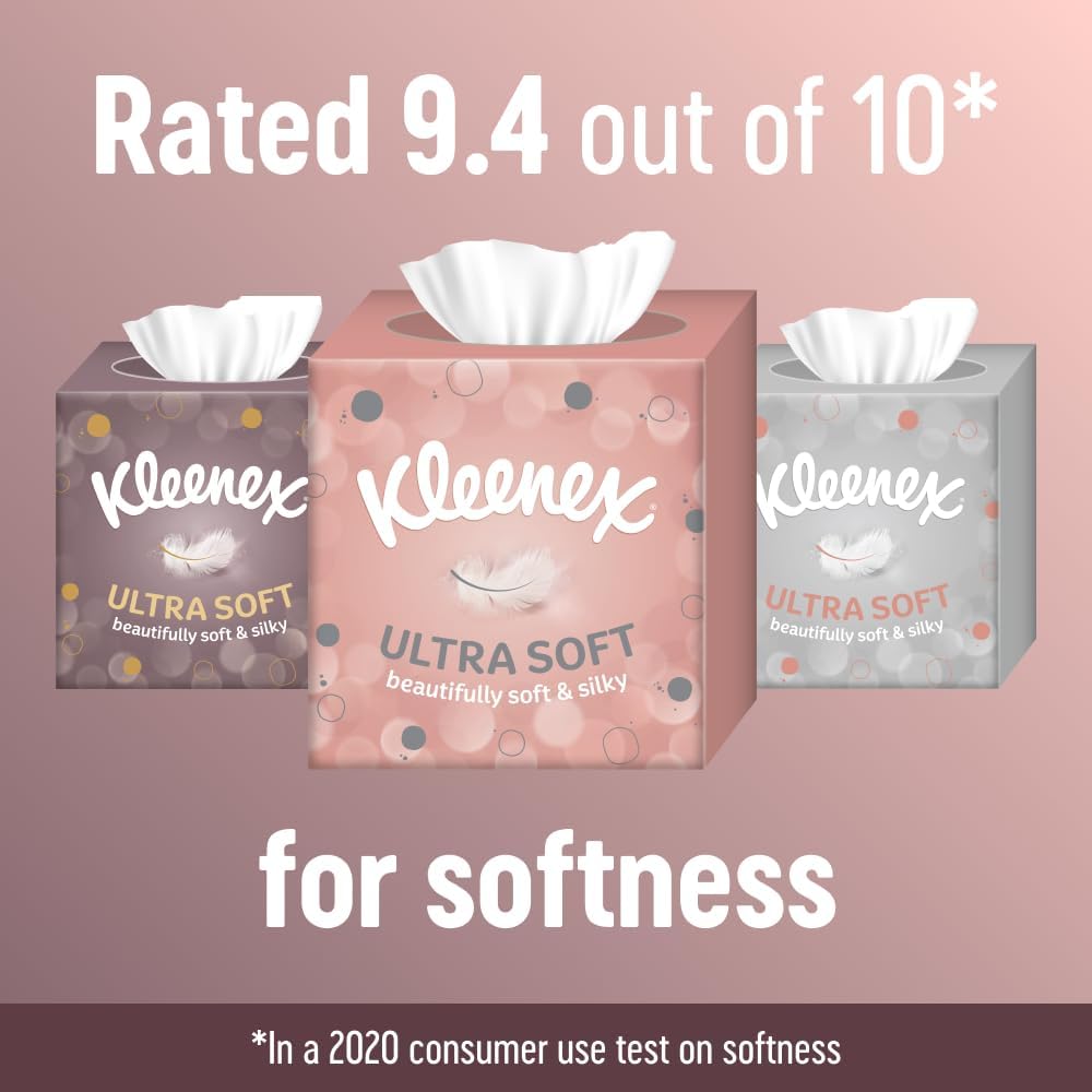 Kleenex Ultra Soft Facial Tissues - Pack of 12 Cube Tissue Boxes - Our Softest Tissue - Supremely Soft And Silky — additional view 5