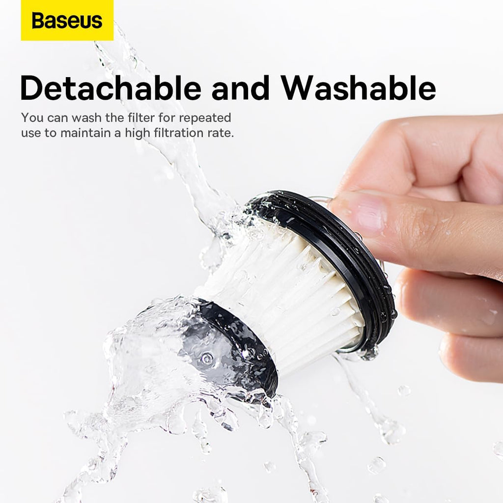 Baseus A3lite Car vacuum Cleaner Detachable and Washable Filter Pack of 2 (Black) — Black