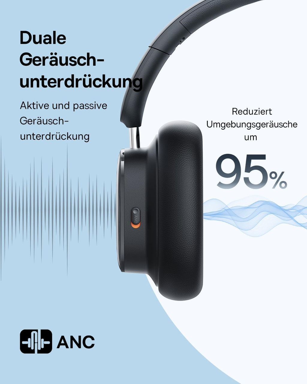 Baseus Bowie H1i Wireless Headphones — Black