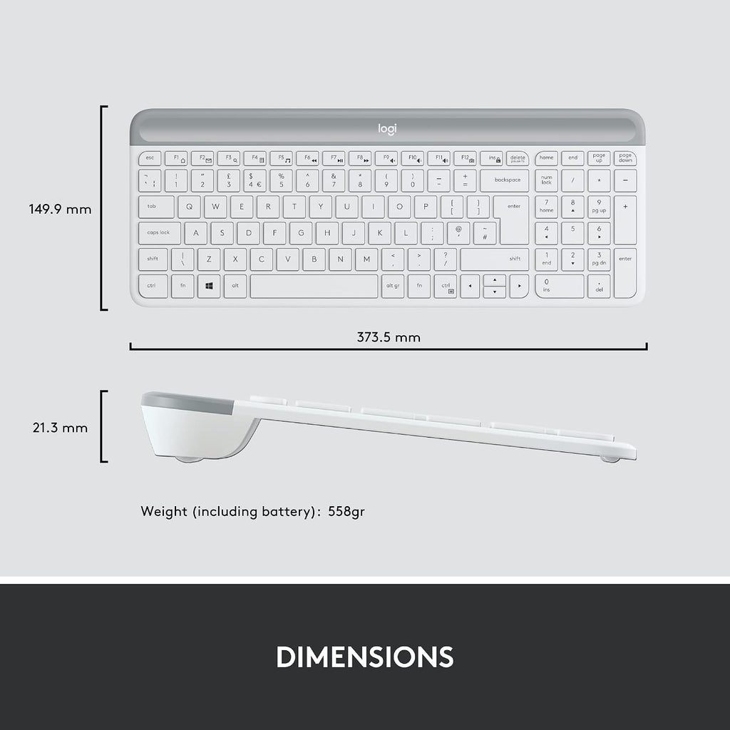Logitech MK470 Keyboard and Mouse Combo — White