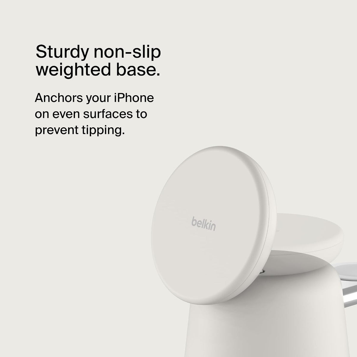 Belkin BoostCharge Pro 2-in-1 Wireless Charging Dock with MagSafe 15W Fast Charge iPhone Charger Compatible with iPhone 15, 14, 13, and 12 Series, AirPods, and Other MagSafe Enabled Devices