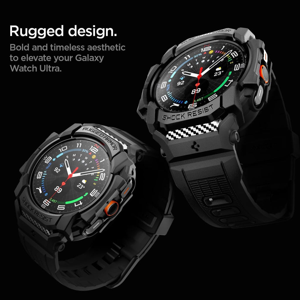 Spigen Rugged Armor Pro Case with Band - Galaxy Watch Ultra — Black — product image 4