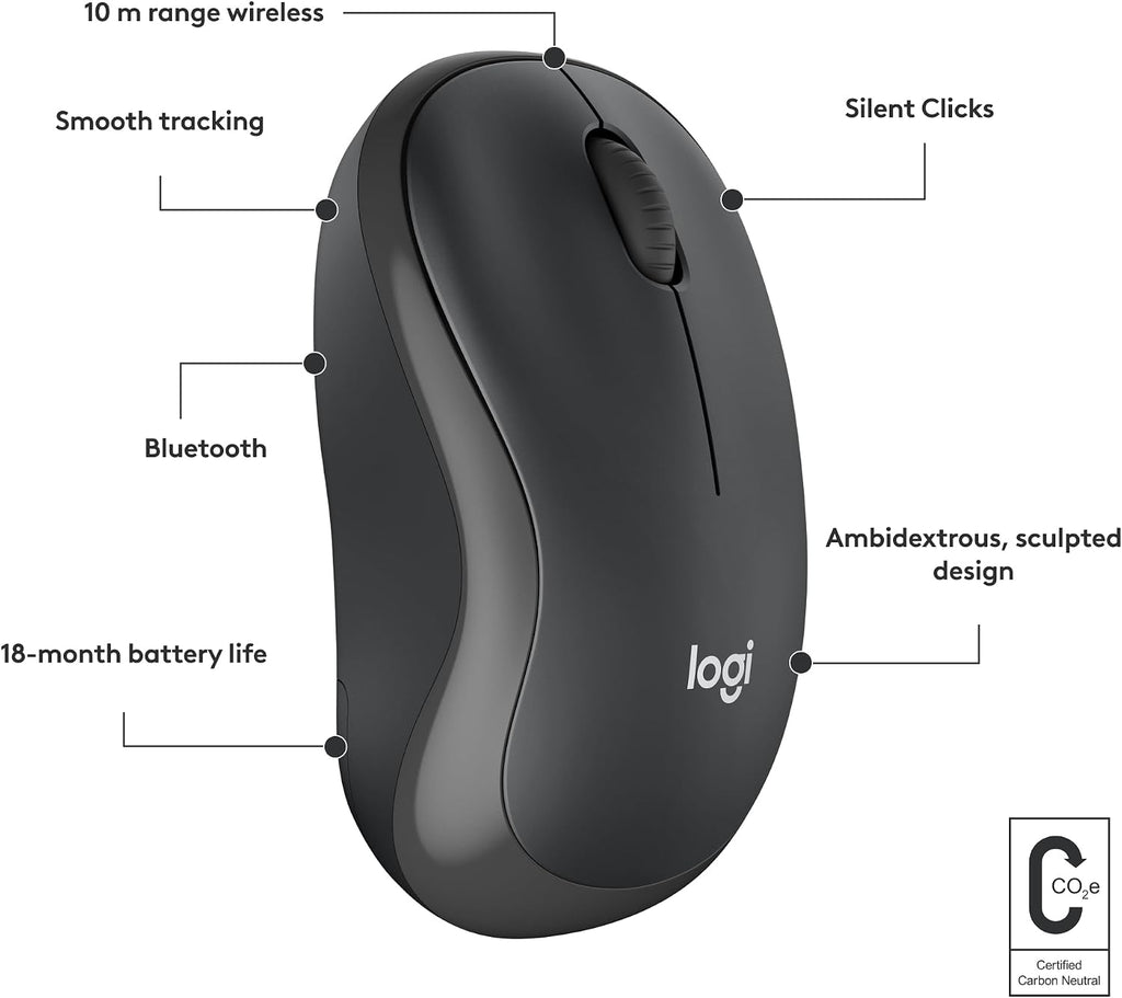 Logitech M241 Wireless Mouse — Graphite
