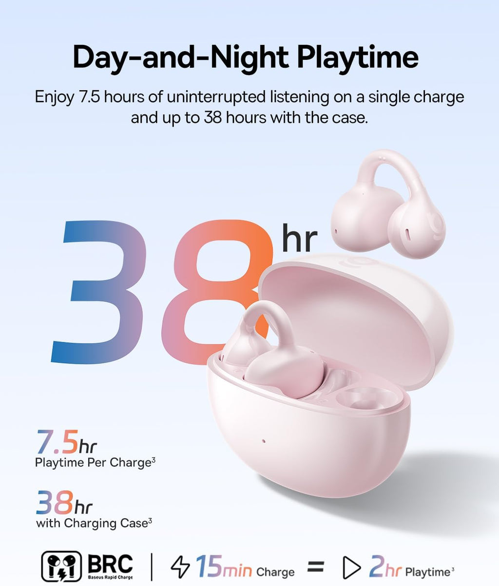 Baseus Bass BC1 Open-Ear Earbuds — Pink