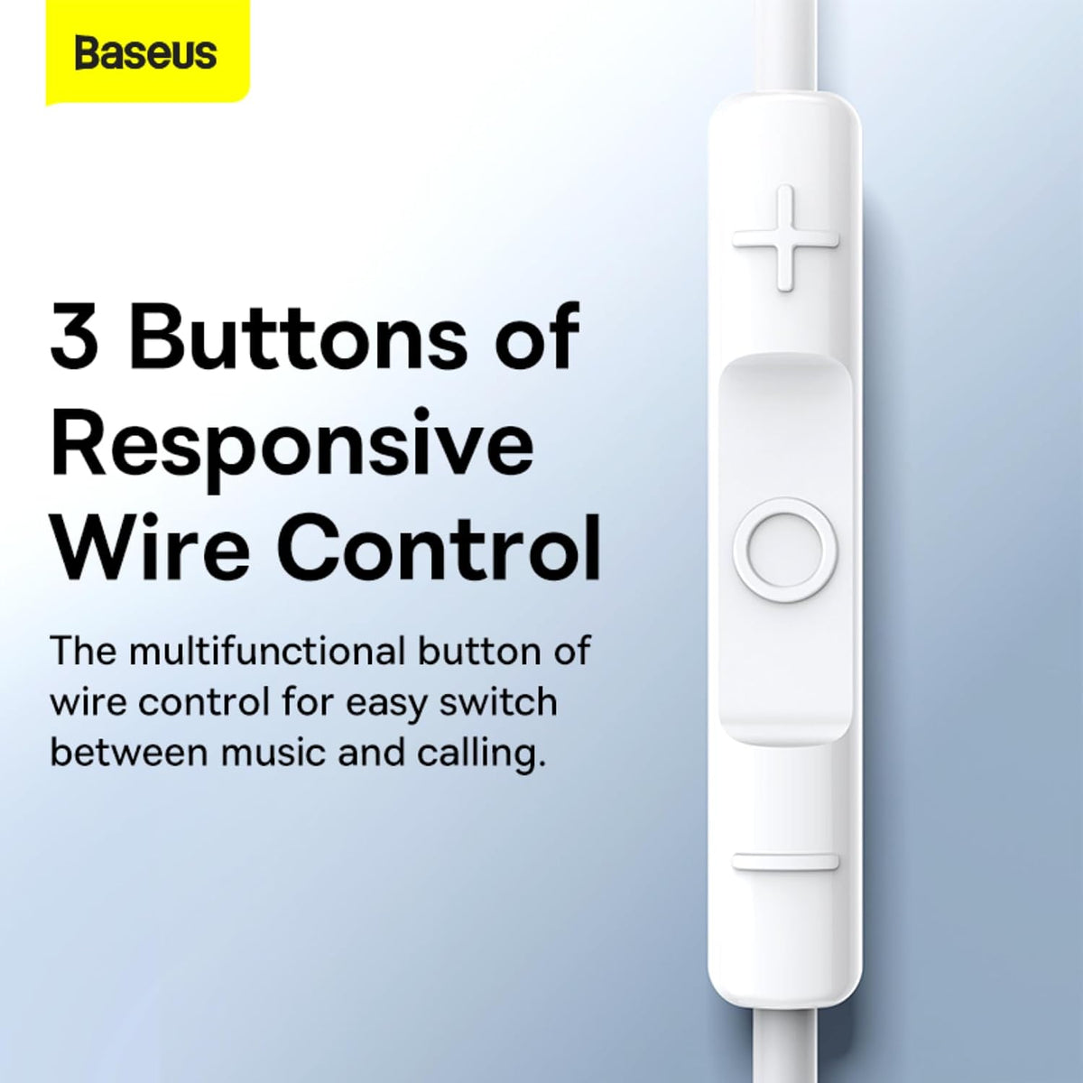 Baseus Encok C17 USB-C Wired Earphones — White