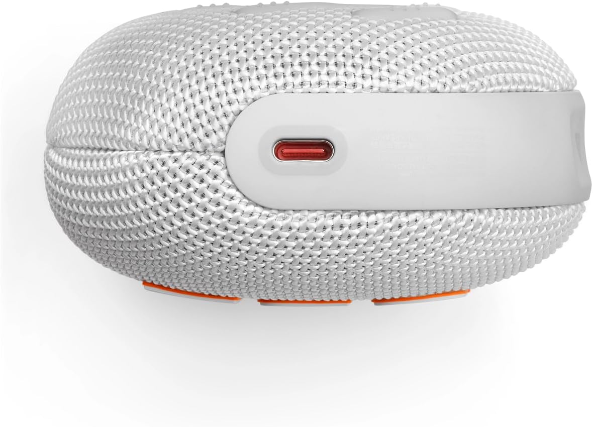 JBL Clip 5 Portable Bluetooth Speaker — White