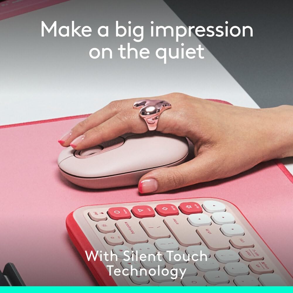 Logitech POP Mouse Wireless Mouse — Pink
