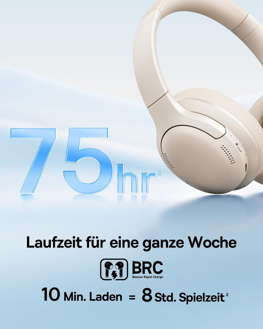 Baseus Bass BH1 Lite Wireless Headphones — Lightwhite