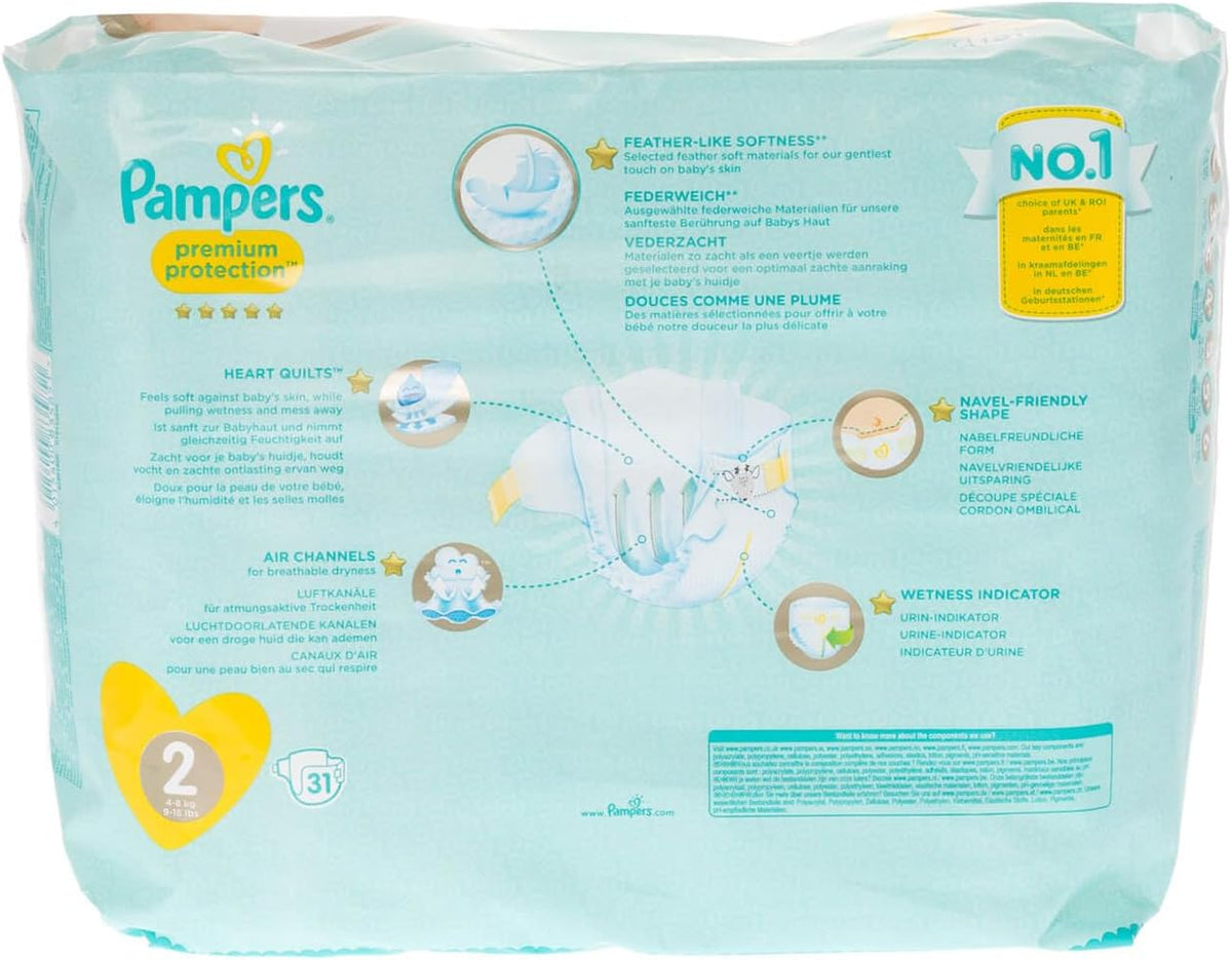 Pampers Premium Protection Nappies Size 2 31'S
