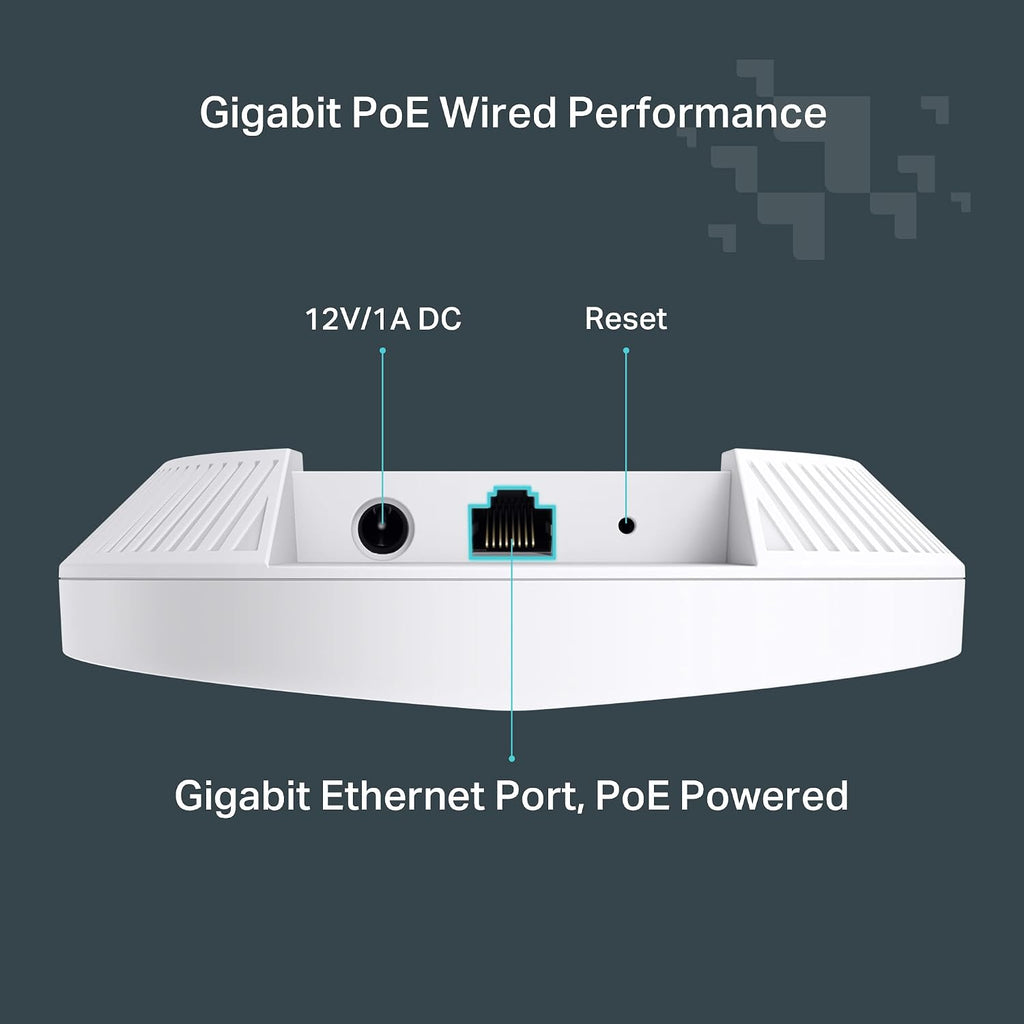 TP-Link Festa F61 Ultra-Slim Wireless Access Point Wi-Fi 6 AX1800 Mesh, Seamless Roaming, MU-MIMO, Self-Organizing Network Free Cloud Management PoE Powered, Does not Work with Omada