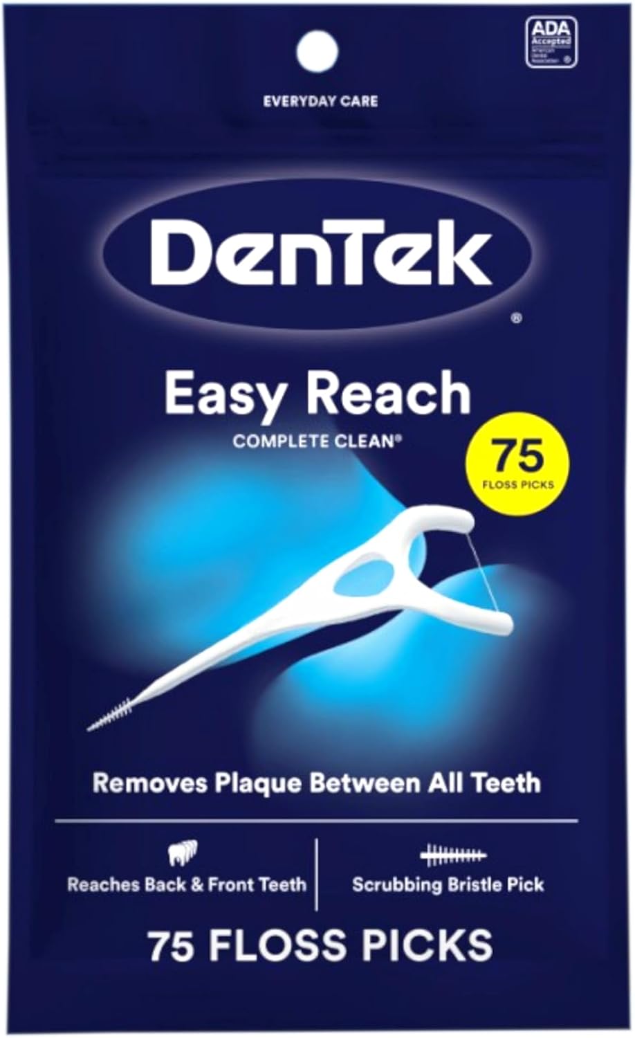 DenTek, Complete Clean Floss Picks 75 Floss Picks Pack of 3, 225 Count — additional product view 2