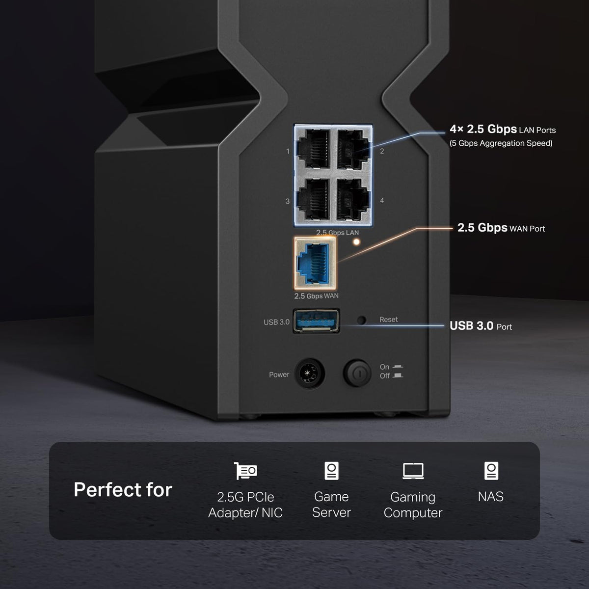 TP-Link Tri-Band BE9300 WiFi 7 Router Archer BE550 | 6-Stream 9.2Gbps | 𝗙𝘂𝗹𝗹 𝟮.𝟱𝗚 Ports | USB 3.0 | 6 Smart Internal Antennas | VPN Clients & Server | Easy Mesh, HomeShield, Private IoT Network