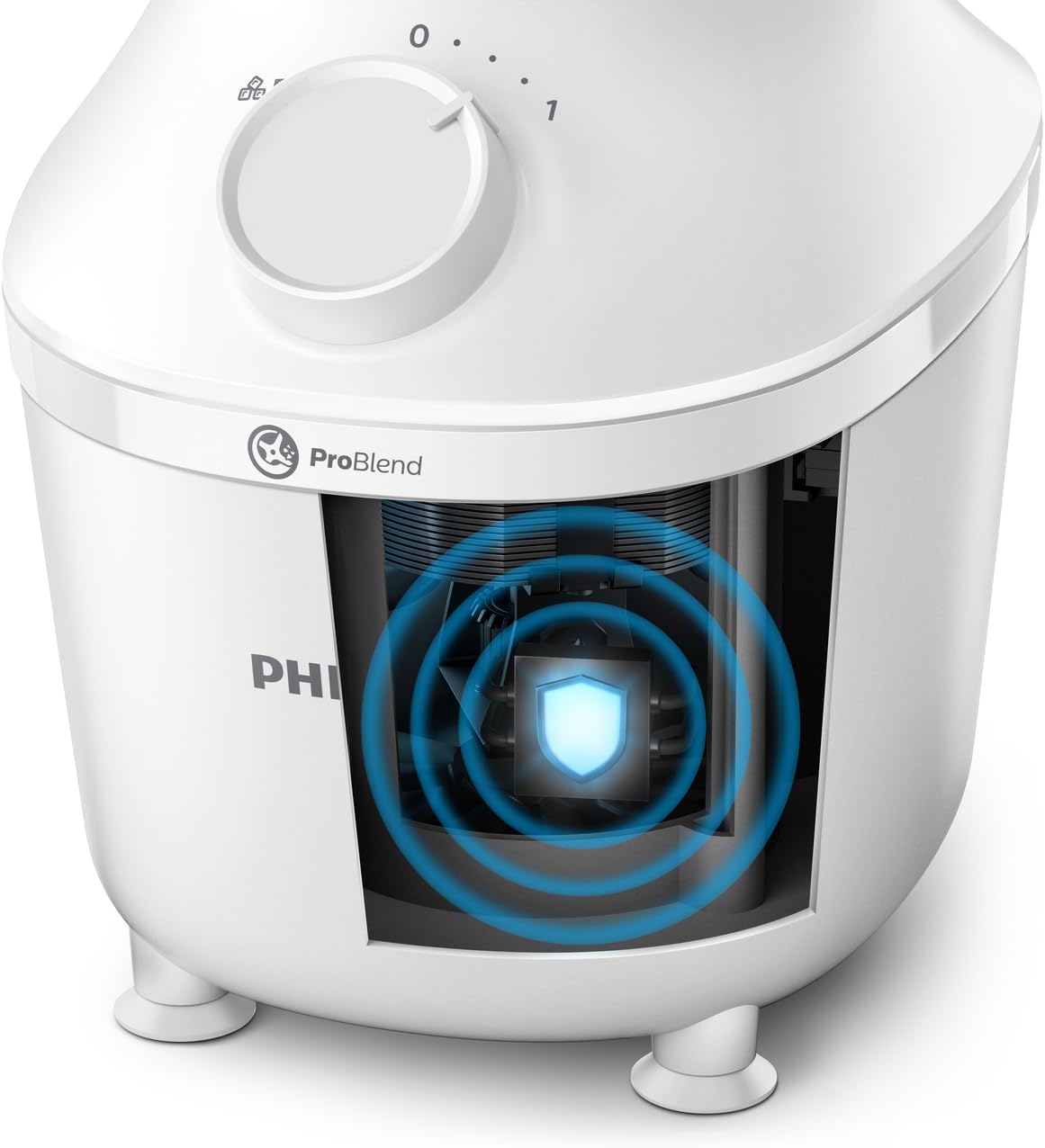 Philips HR2041/00 450W 1.9L V/P White — Black/White