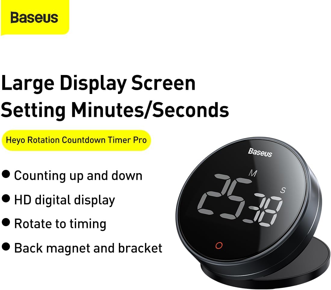 Baseus Heyo Pro Rotation Countdown Timer FMDS000013 — Dark Grey