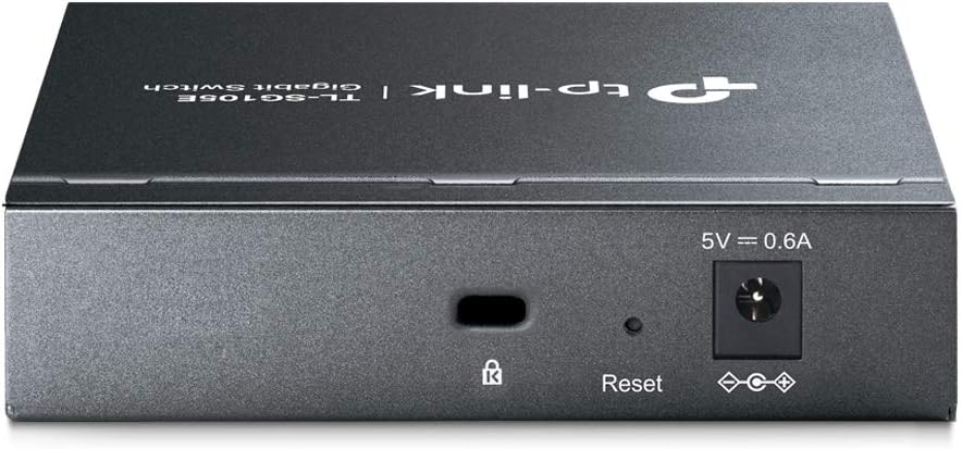 TP-Link TL-SG105E 5-Ports Gigabit Easy Smart Managed Netzwerk Switch(Plug-and-Play,Metallgehäuse, QoS, IGMP-Snooping,LAN Verteiler, zentrales Management, energieeffizient) schwarz metallic