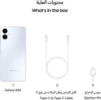 Samsung Galaxy A06 LTE, Android Smartphone, Dual SIM Mobile Phone, 4GB RAM, 128GB Storage, Light Blue (UAE Version)