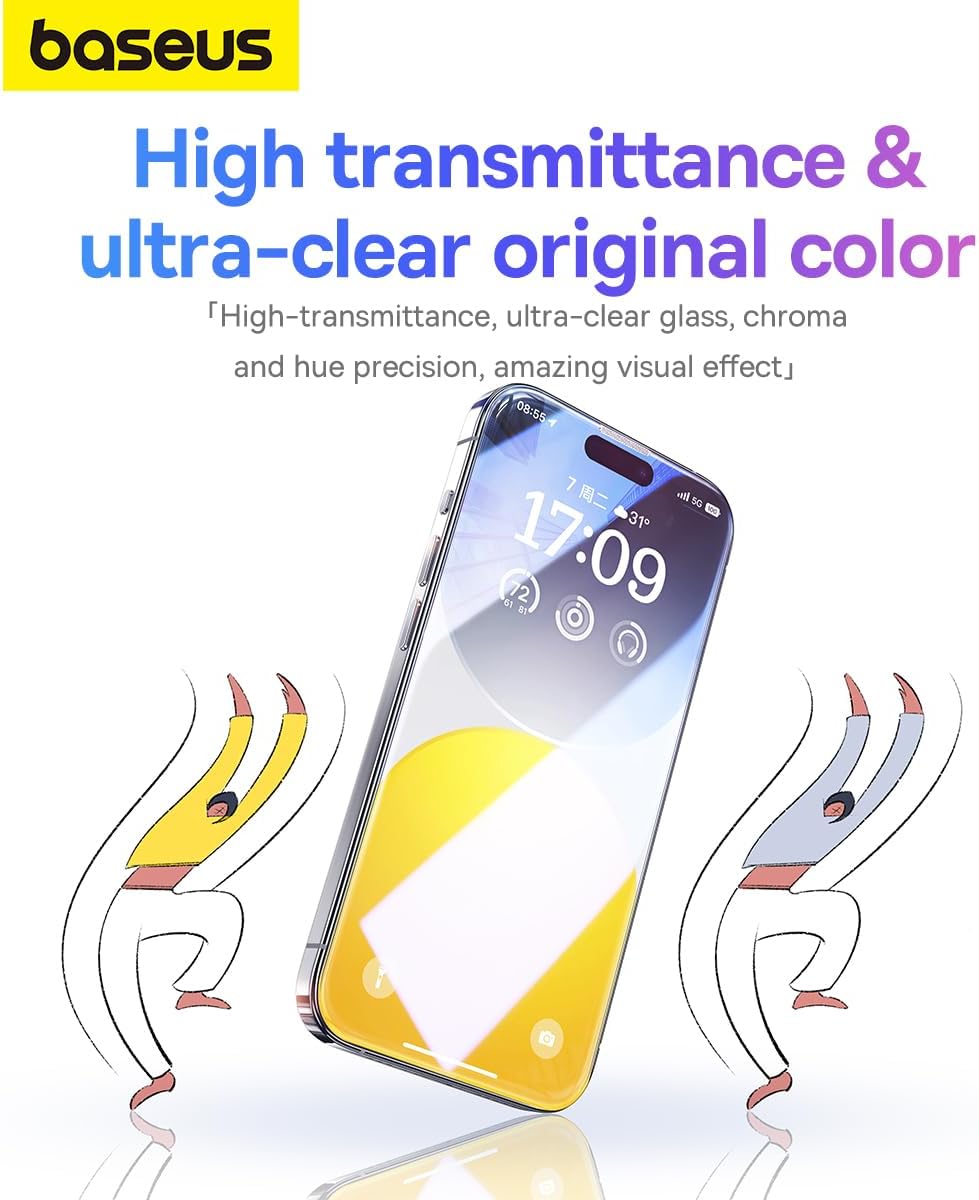 Baseus Premium Clear Screen Protector — 15 Pro — Clear