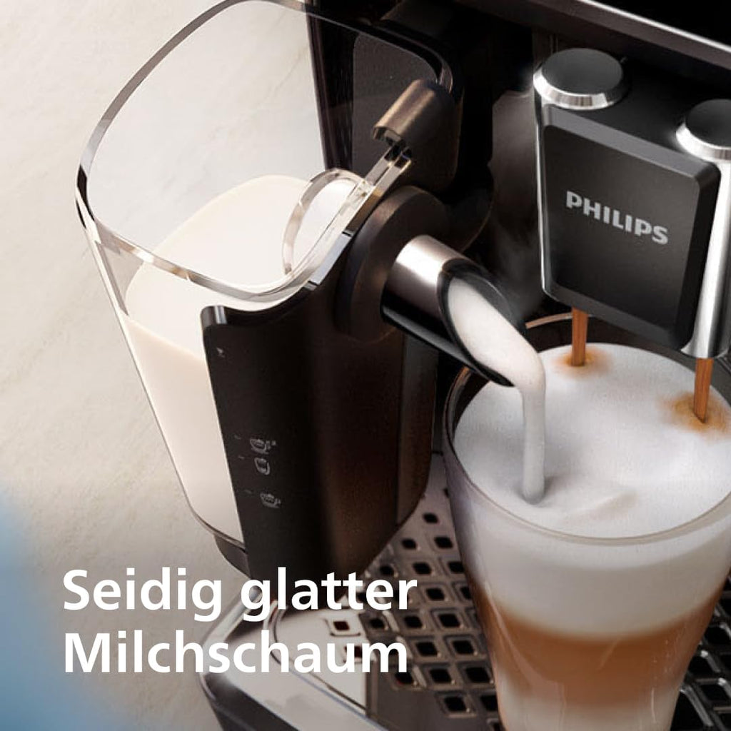Philips 5400 Series Espresso Machine - Coffee Bean - LatteGo Milk Frother, 12 Coffee Specialities, Intuitive Display, 4 User Profiles, Black (EP5441/50) — Black