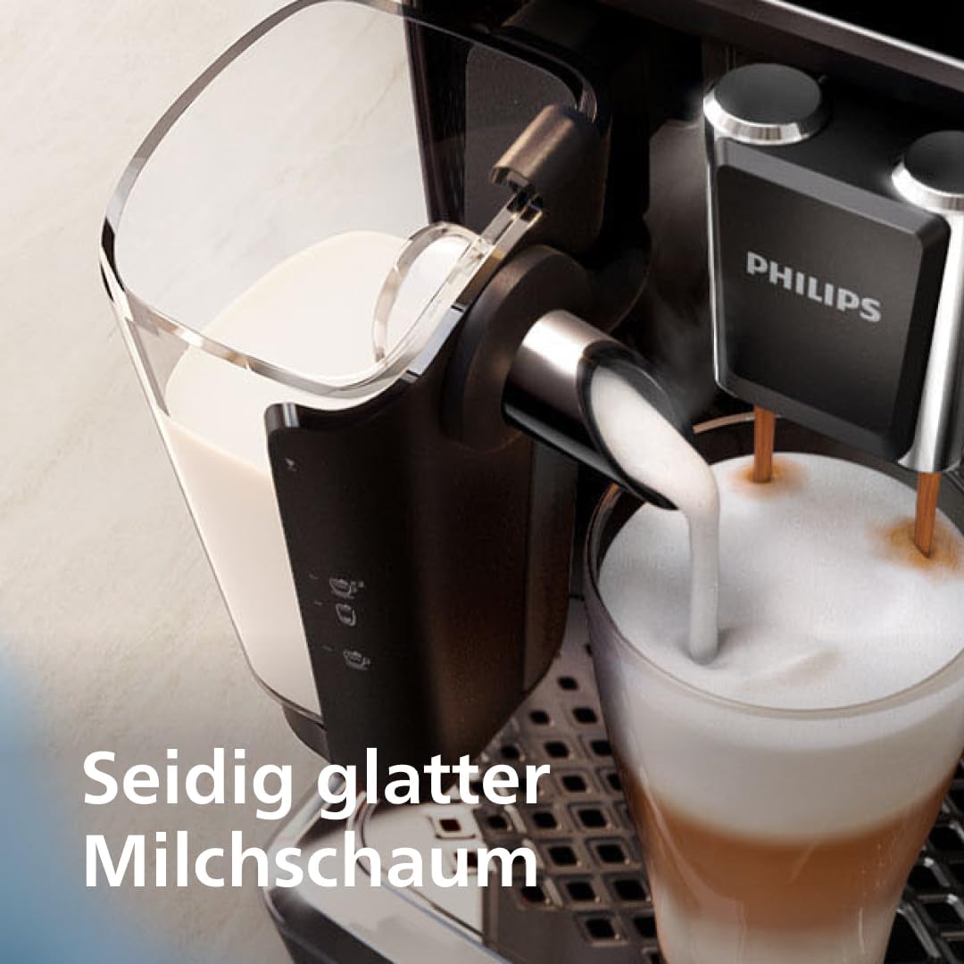 Philips 5400 Series Espresso Machine - Coffee Bean - LatteGo Milk Frother, 12 Coffee Specialities, Intuitive Display, 4 User Profiles, Black (EP5441/50) — Black