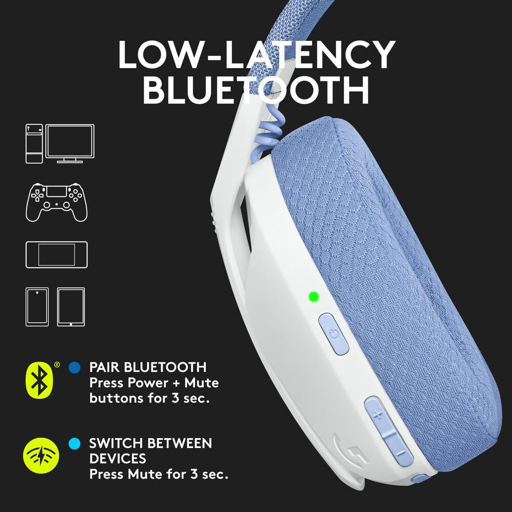 Logitech G435 Wireless Gaming Headset — Off White / Lilac