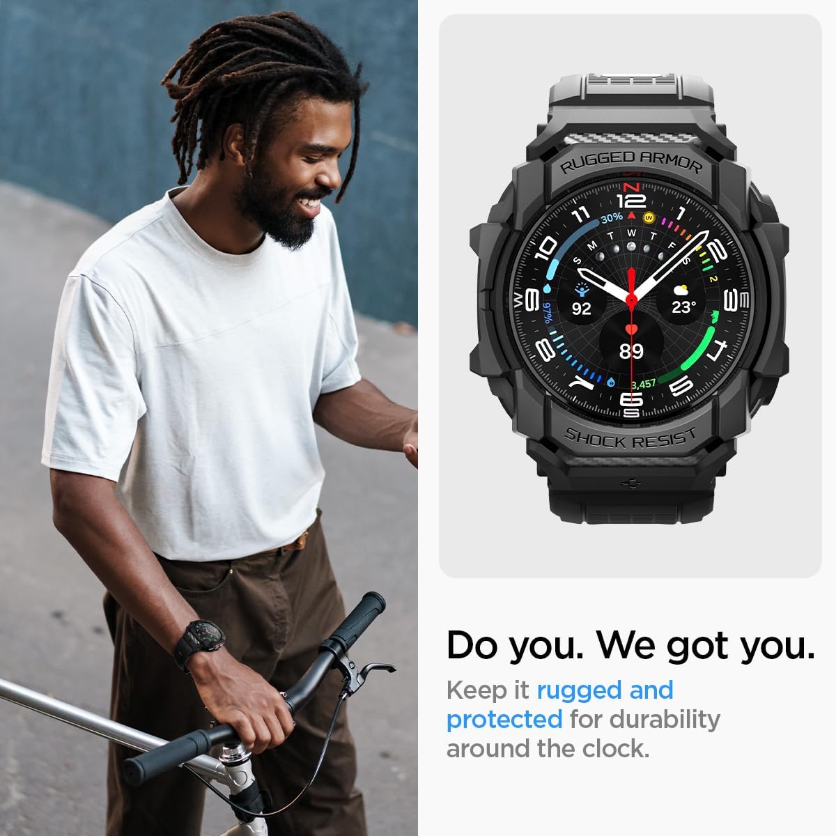 Spigen Rugged Armor Pro Case with Band - Galaxy Watch Ultra — Black — product image 3