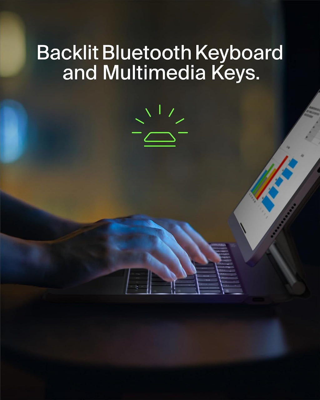 Belkin Pro iPad Keyboard Case with Magnetic Stand, Backlit Bluetooth Keys, Multi‑Touch Trackpad, Apple Pencil Holder, QWERTY Layout, Media Controls, Compatible with iPad 10.9” 10th Gen, iPad 11” A16