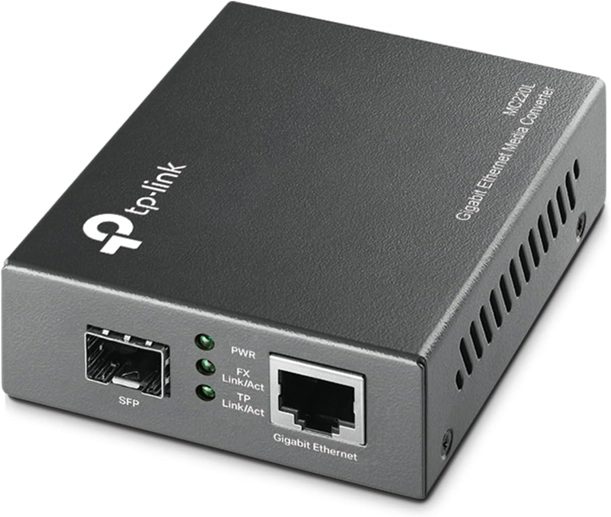 TP-Link MC220L | Gigabit SFP to RJ45 Fiber Media Converter | Fiber to Ethernet Converter | Plug and Play | Durable Metal Casing | Versatile Compatibility | Auto-Negotiation | UL Certified
