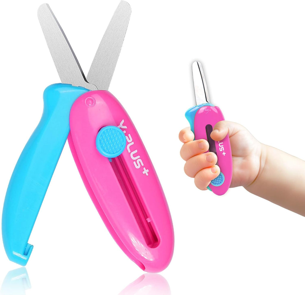 YPLUS Retractable Craft Scissors — Pink