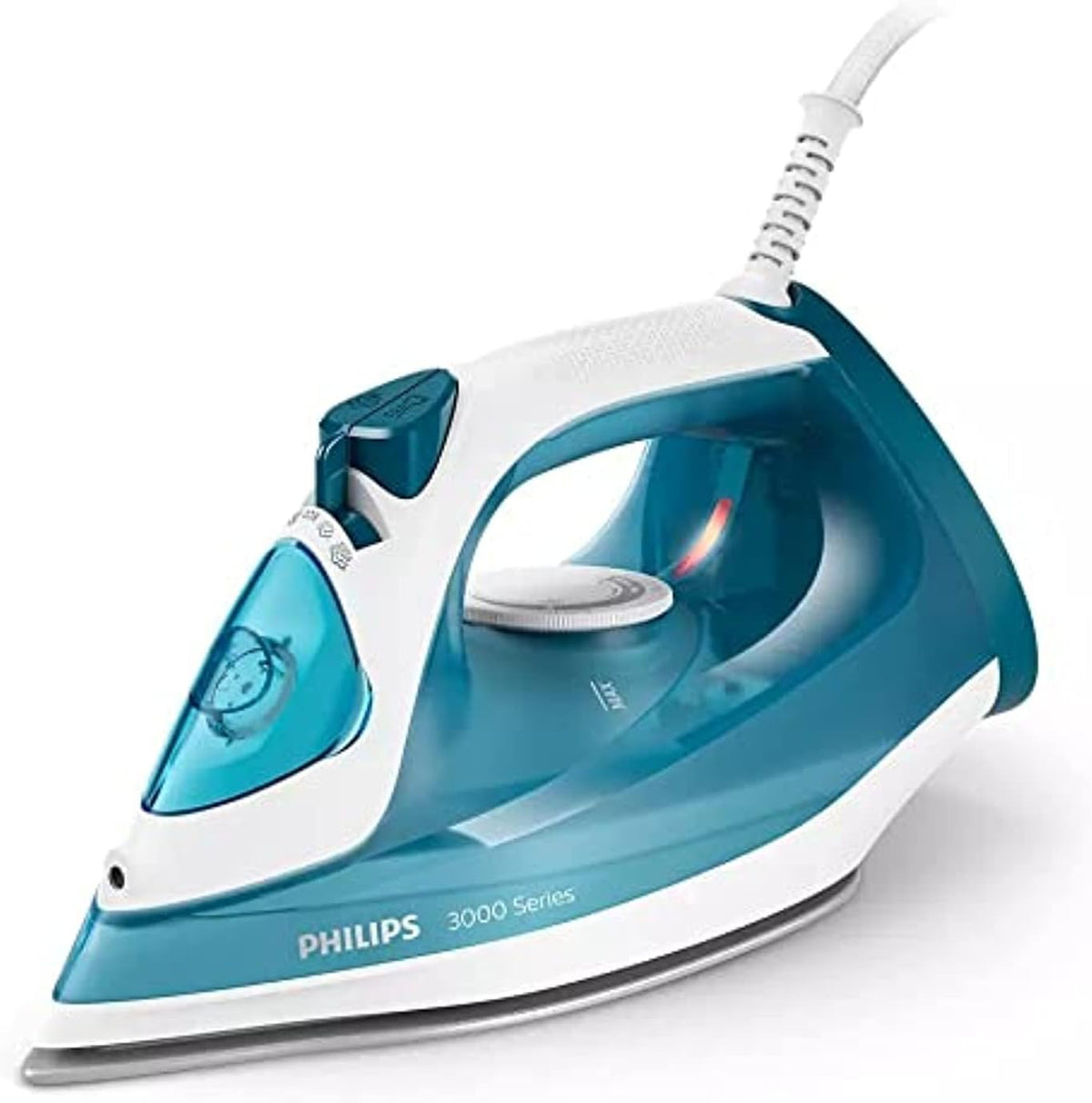 Philips Steam Iron 2100W, 30g/min Continuous Steam, 140g Steam Boost — Blue