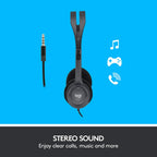 Logitech H111 Headset and C270 Webcam Bundle — Grey