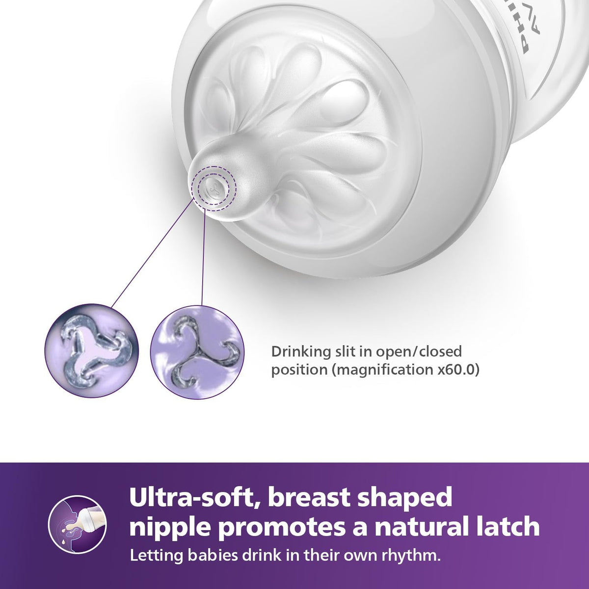 Philips AVENT PHILIPS Natural Bottle (330ml, Pack of 2, SCF036/20) — Clear