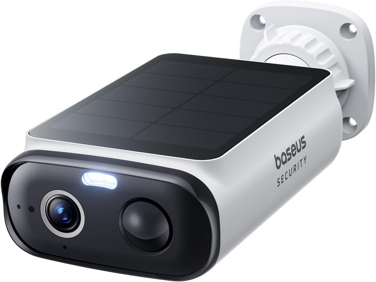 Baseus S1 Lite Solar Outdoor Security Camera 2K — Solo Camera — White