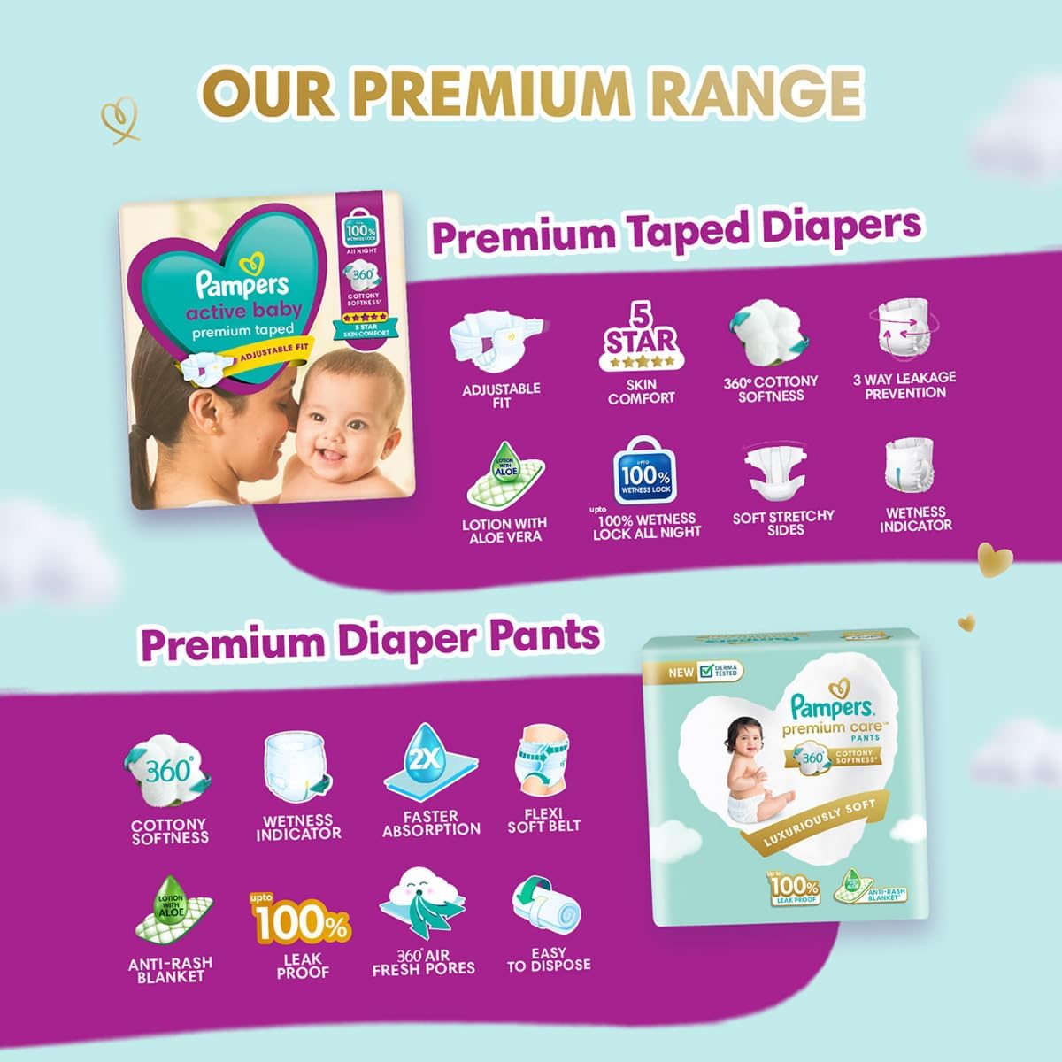 Pampers Active Baby Diapers, Large (78 Count)