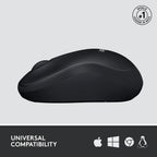 Logitech M220 Wireless Mouse — Black