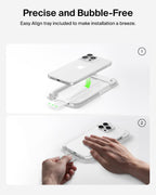Belkin ScreenForce InvisiGlass iPhone 17 Pro Privacy Screen Protector, Scratch-Resistant Impact Protection, Easy Align Tray for Bubble Free Application Included, 9H Hardness Tested Recycled Glass