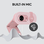 Logitech BRIO 100 Webcam — Rose