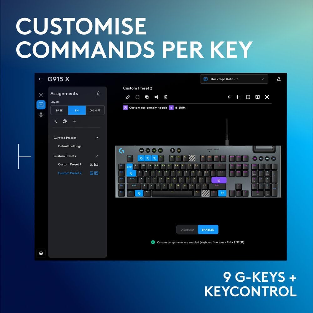 Logitech G915 X Wired Gaming Keyboard — Black