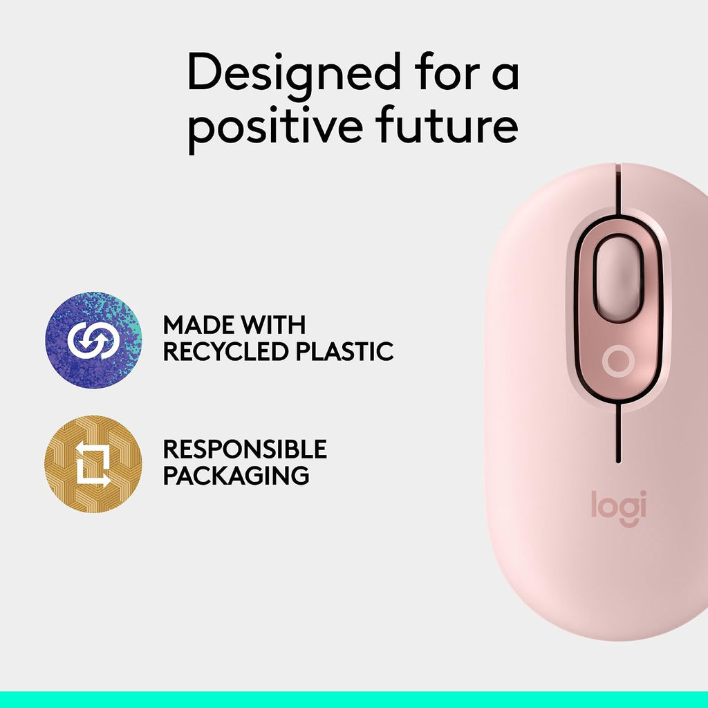 Logitech POP Mouse Wireless Mouse — Pink