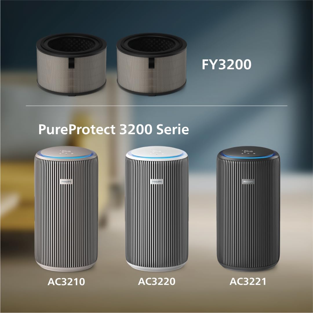 Philips Pre-Filter + NanoProtect HEPA + Active Carbon, 2 Pieces - FY3200/30 — black / white