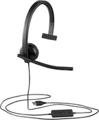 Logitech H570E USB-A Mono Headset — Black