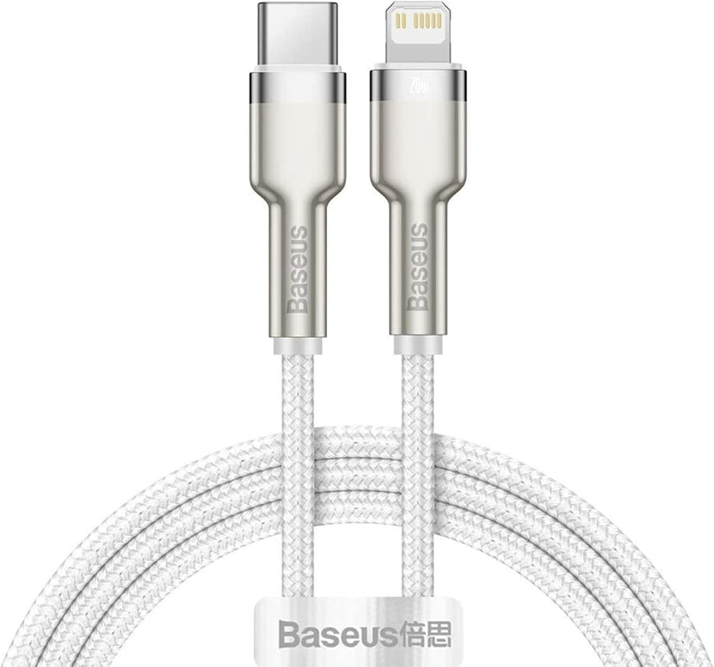 Baseus Cafule Metal USB-C to Lightning Cable 20W — 1m — White