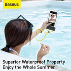 Baseus AquaGlide Waterproof Phone Case, 30M Waterproof Phone Pouch Waterproof Cell Phone Case Fit for Big Phones up to 7.2'' — Slide Lock(AG) — Black
