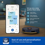 Philips Vacuum & Mop Robot With Station, 6000Pa Suction, 120 Min Runtime — Midnight Blue