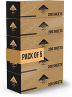 Nice Touch Facial Tissue Black & Gold Box - 5 Packs of 200 Sheets - Contains 1000 Premium 2 Ply Tissues — front product image