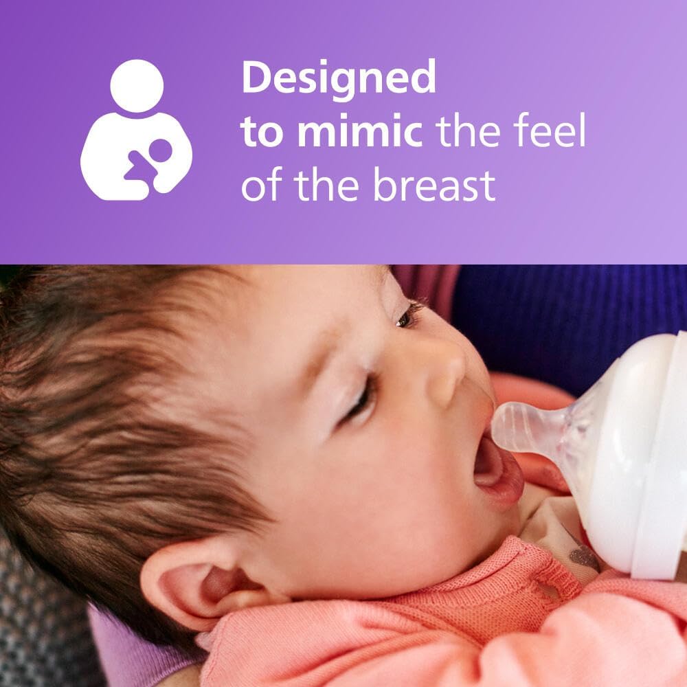 Philips AVENT Philips Natural Baby Bottle, Clear, 2oz, 2pk, SCF019/25 — Clear