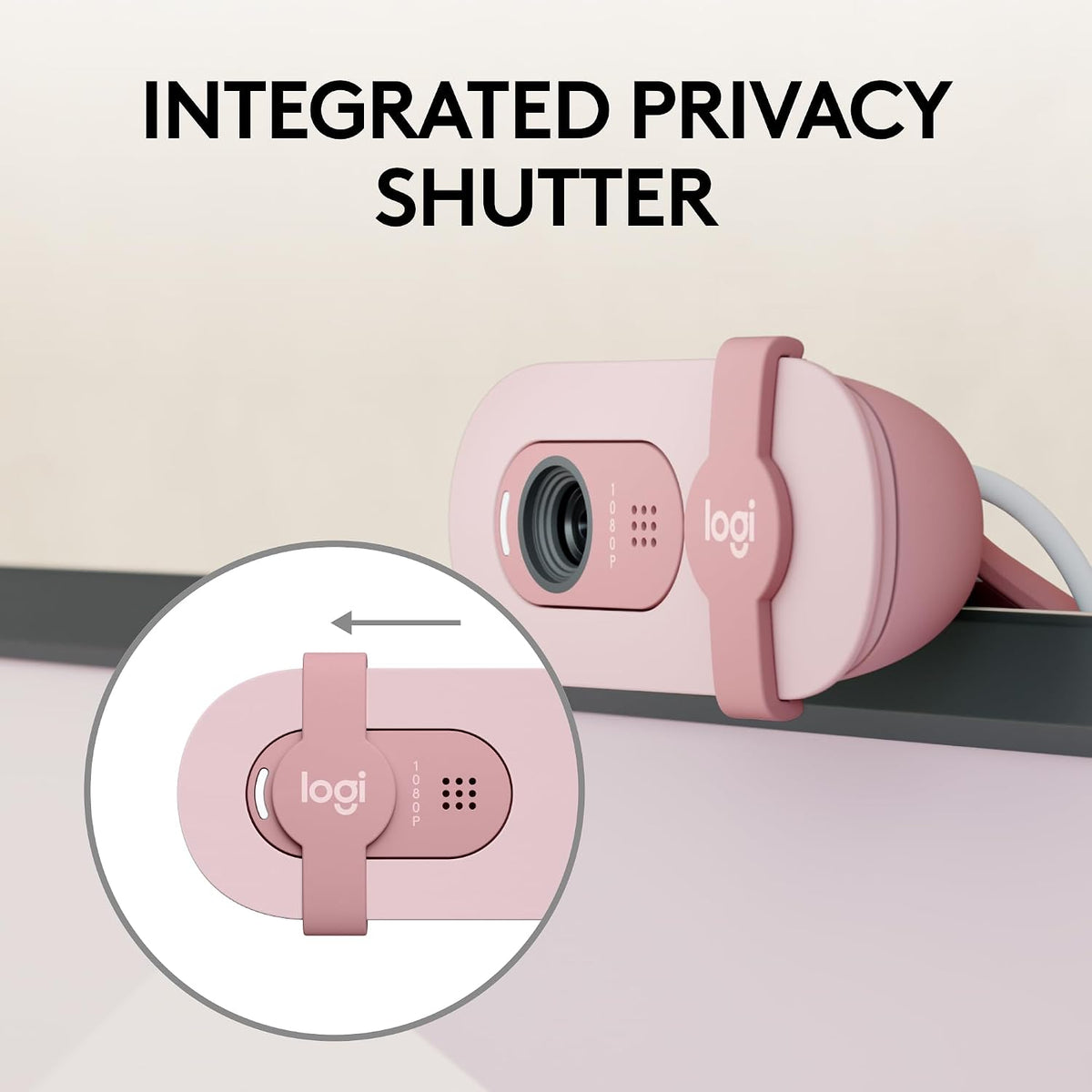 Logitech BRIO 100 Webcam — Rose