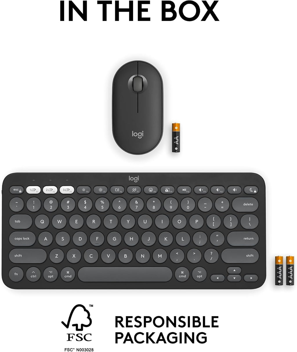 Logitech Pebble 2 Keyboard and Mouse Combo for Mac — Graphite