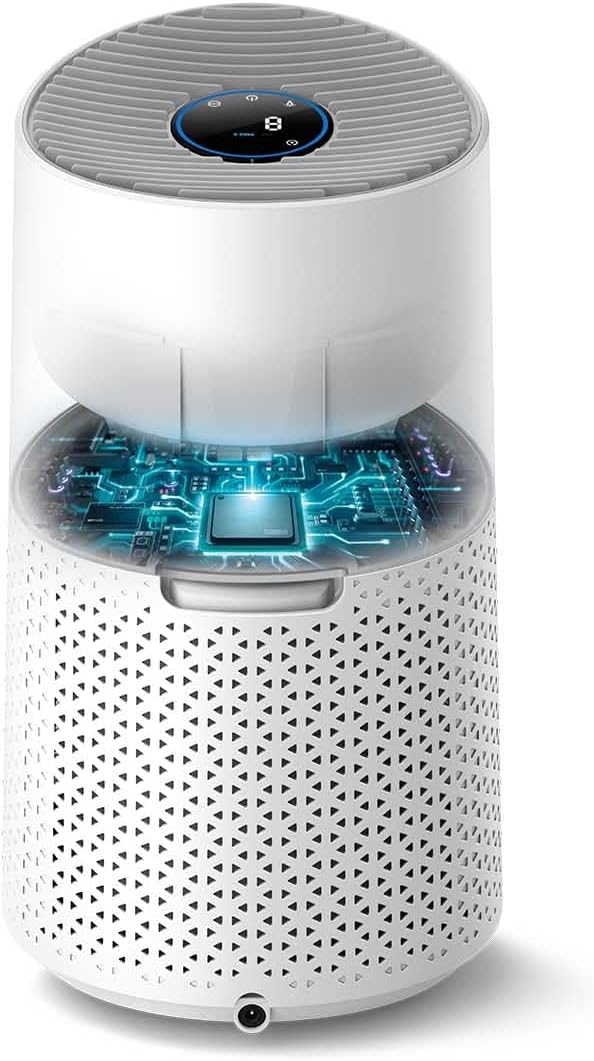 Philips Air Purifier, For Rooms Up To 78m², 300m³/h CADR, Sleep Mode — White